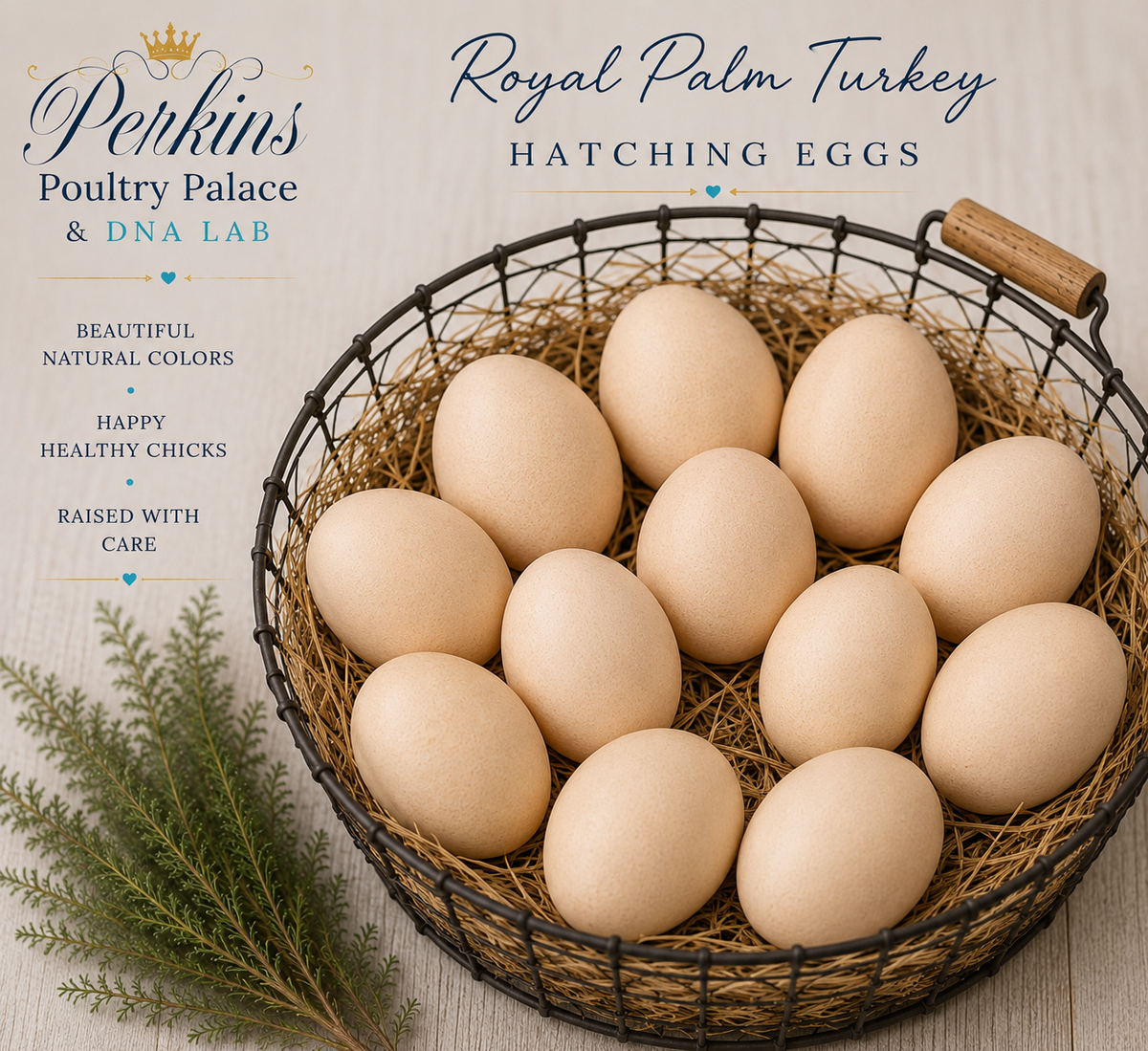 Royal Palm Hatching Eggs